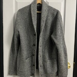 BLACK BROWN 1826 // Heather Gray Knit Cardigan // Size M